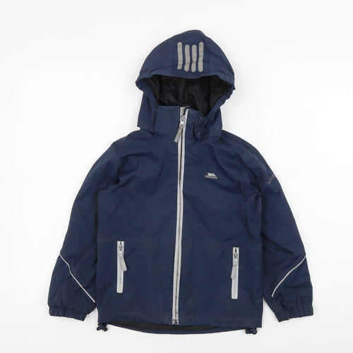 Trespass Boys Blue Puffer Jacket 5-6 Years Waterproof Hooded
