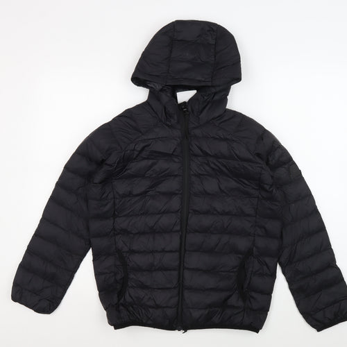 TOG24 Boys Black Puffer Jacket Size 11 Lightweight Warm