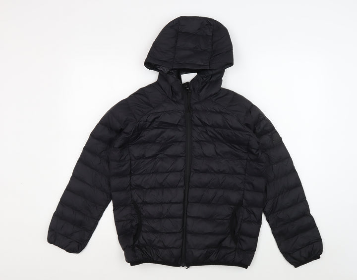TOG24 Boys Black Puffer Jacket Size 11 Lightweight Warm