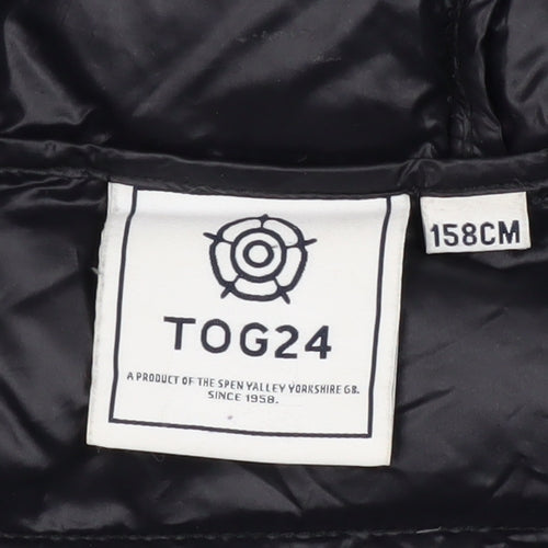 TOG24 Boys Black Puffer Jacket Size 11 Lightweight Warm