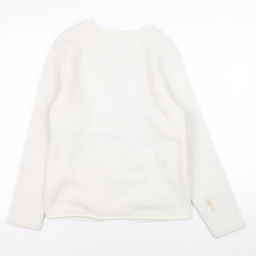 Marks and Spencer Women's White Fleece Jacket XS
