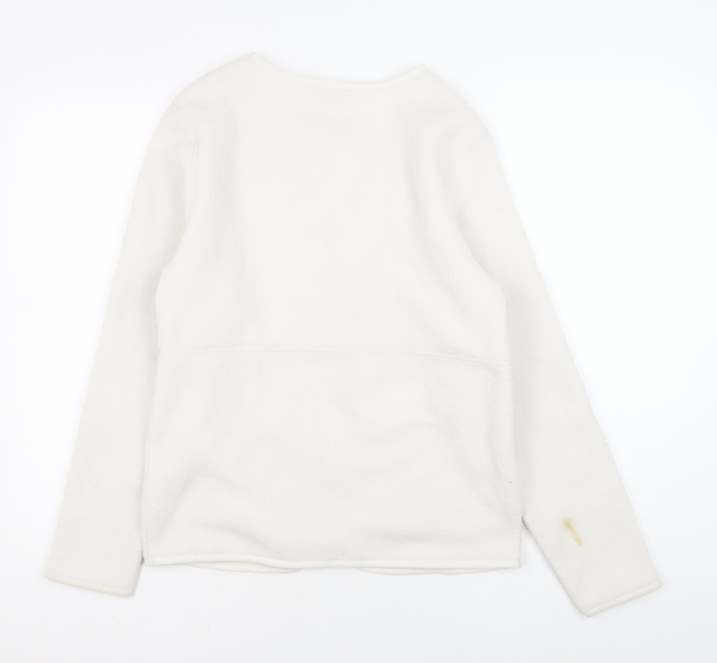 Marks and Spencer Women's White Fleece Jacket XS