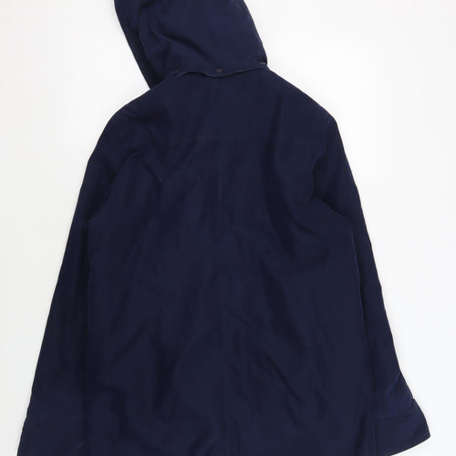 EWM Blue Hooded Parka Women's Jacket Size 10