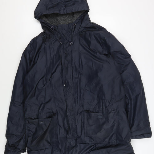 Cotton Traders Men's Blue 2XL Hooded Parka Jacket