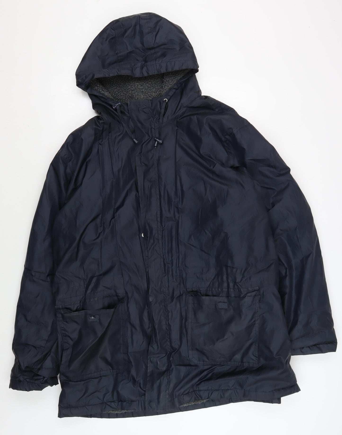 Cotton Traders Men's Blue 2XL Hooded Parka Jacket