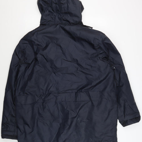 Cotton Traders Men's Blue 2XL Hooded Parka Jacket