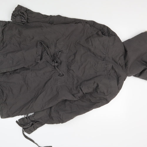 Dorothy Perkins Women's Grey Parka Size 16 with Fur Trim