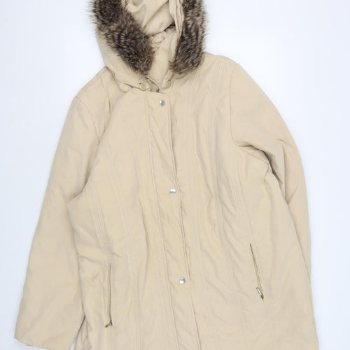 Marks and Spencer Women's Beige Parka Coat Size 12