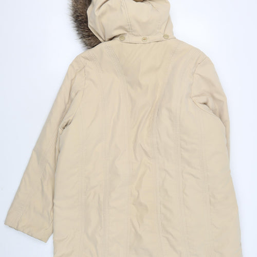 Marks and Spencer Women's Beige Parka Coat Size 12