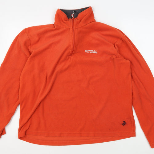 Regatta Men's Orange Fleece Pullover Sweatshirt L
