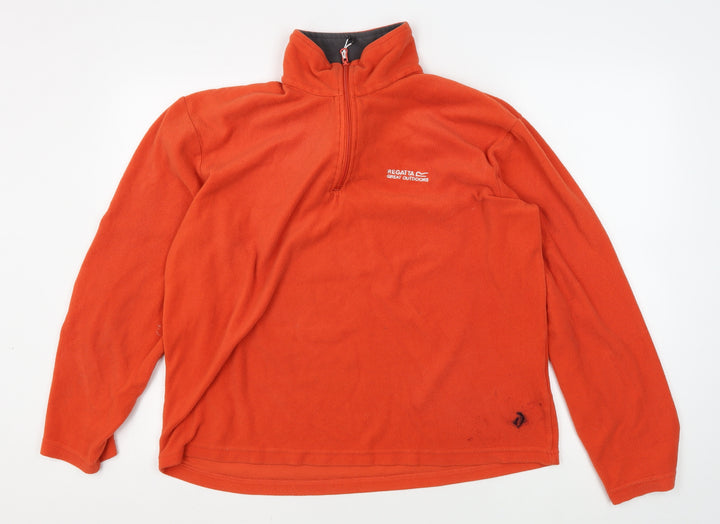 Regatta Men's Orange Fleece Pullover Sweatshirt L