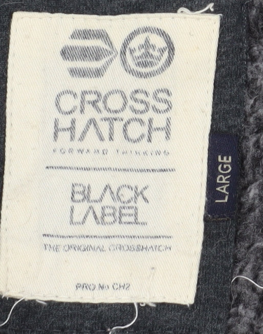 Crosshatch Men's Black Full Zip Hoodie, Size L