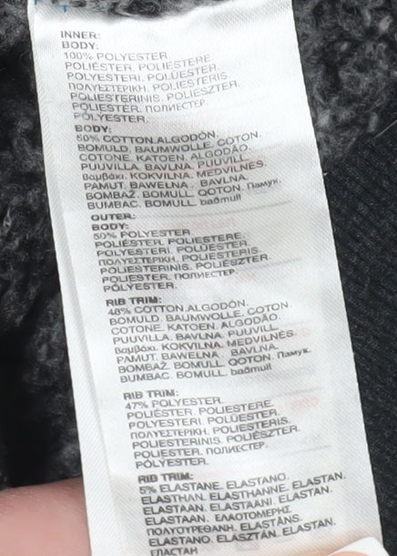 Crosshatch Men's Black Full Zip Hoodie, Size L