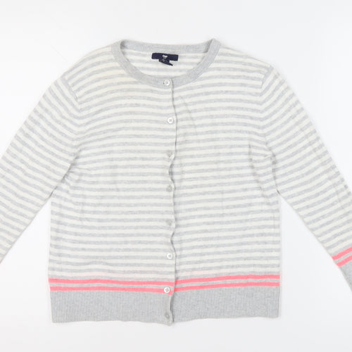 Gap Women's Grey Striped Cardigan Size S