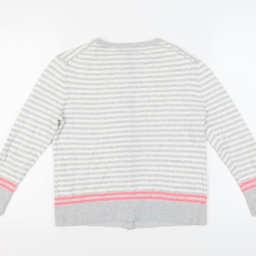 Gap Women's Grey Striped Cardigan Size S