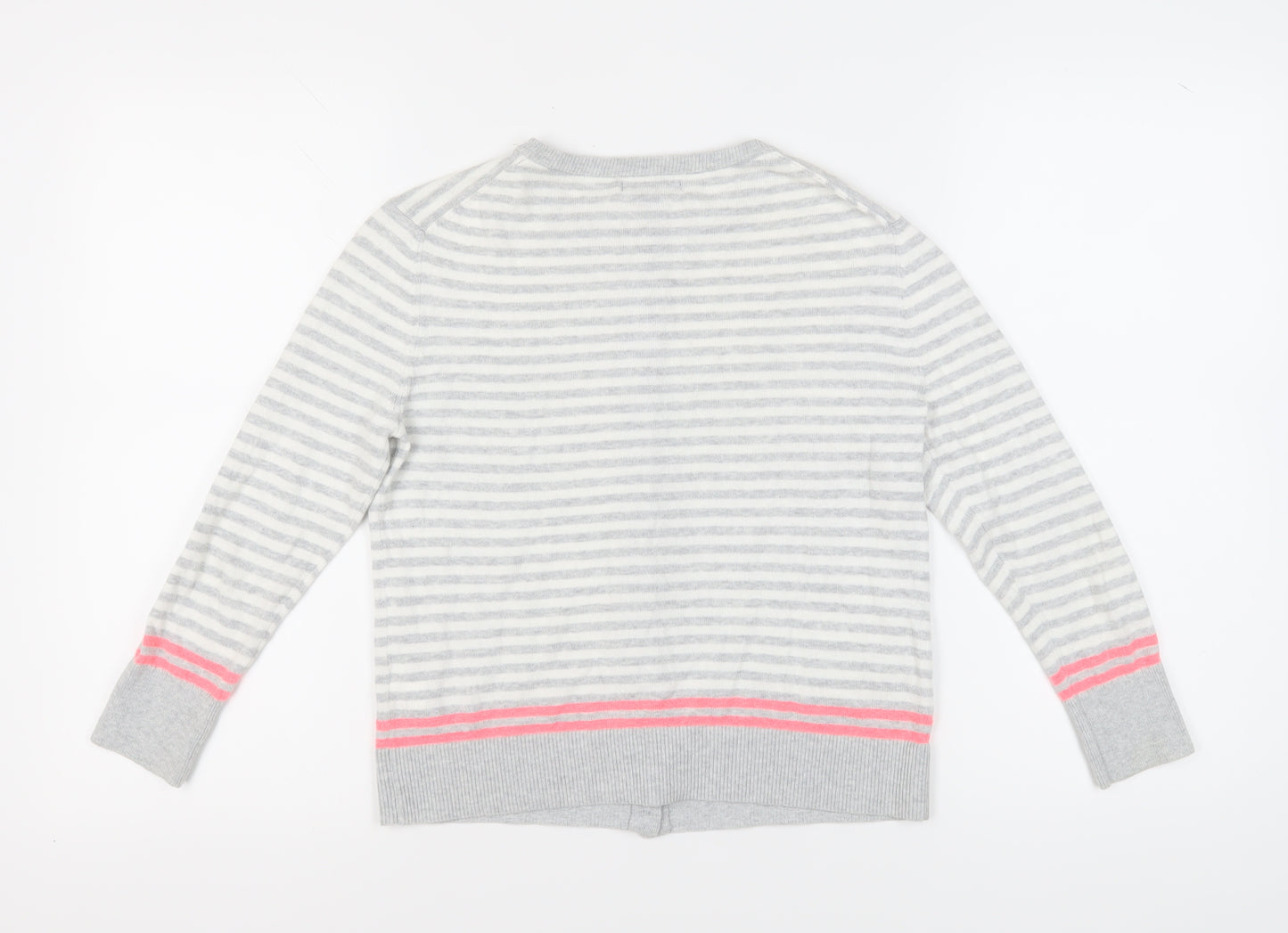 Gap Women's Grey Striped Cardigan Size S