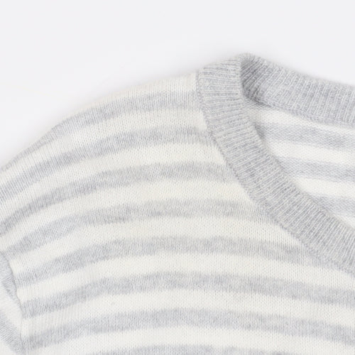 Gap Women's Grey Striped Cardigan Size S