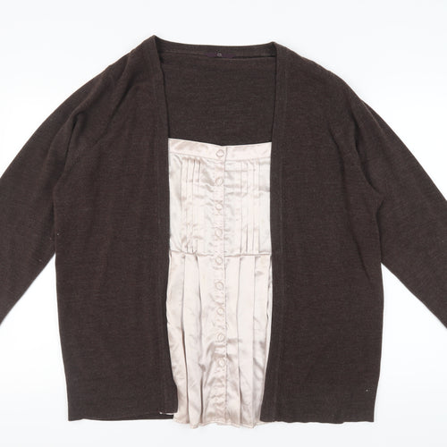 Evans Women's Brown Plus Size Cardigan