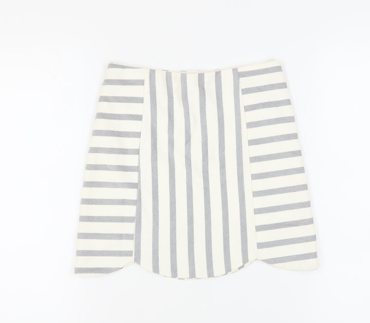 Topshop Women's Multicoloured Stripe Pencil Skirt Size 8
