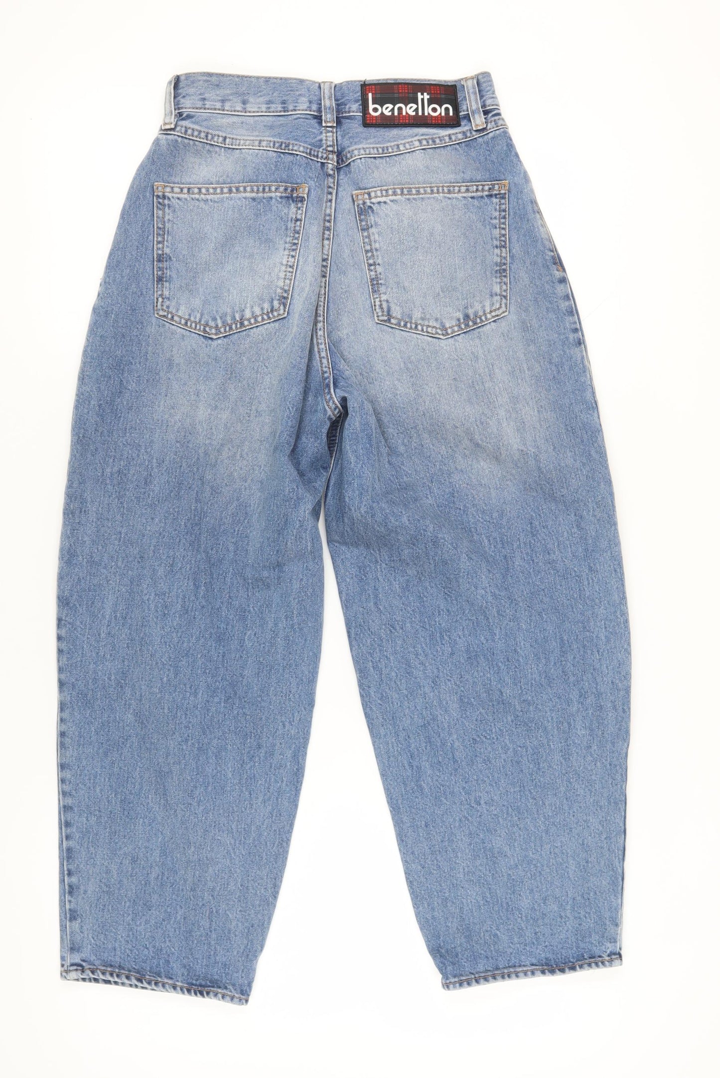 Benetton Women's Blue Wide-Leg Jeans, Size 25