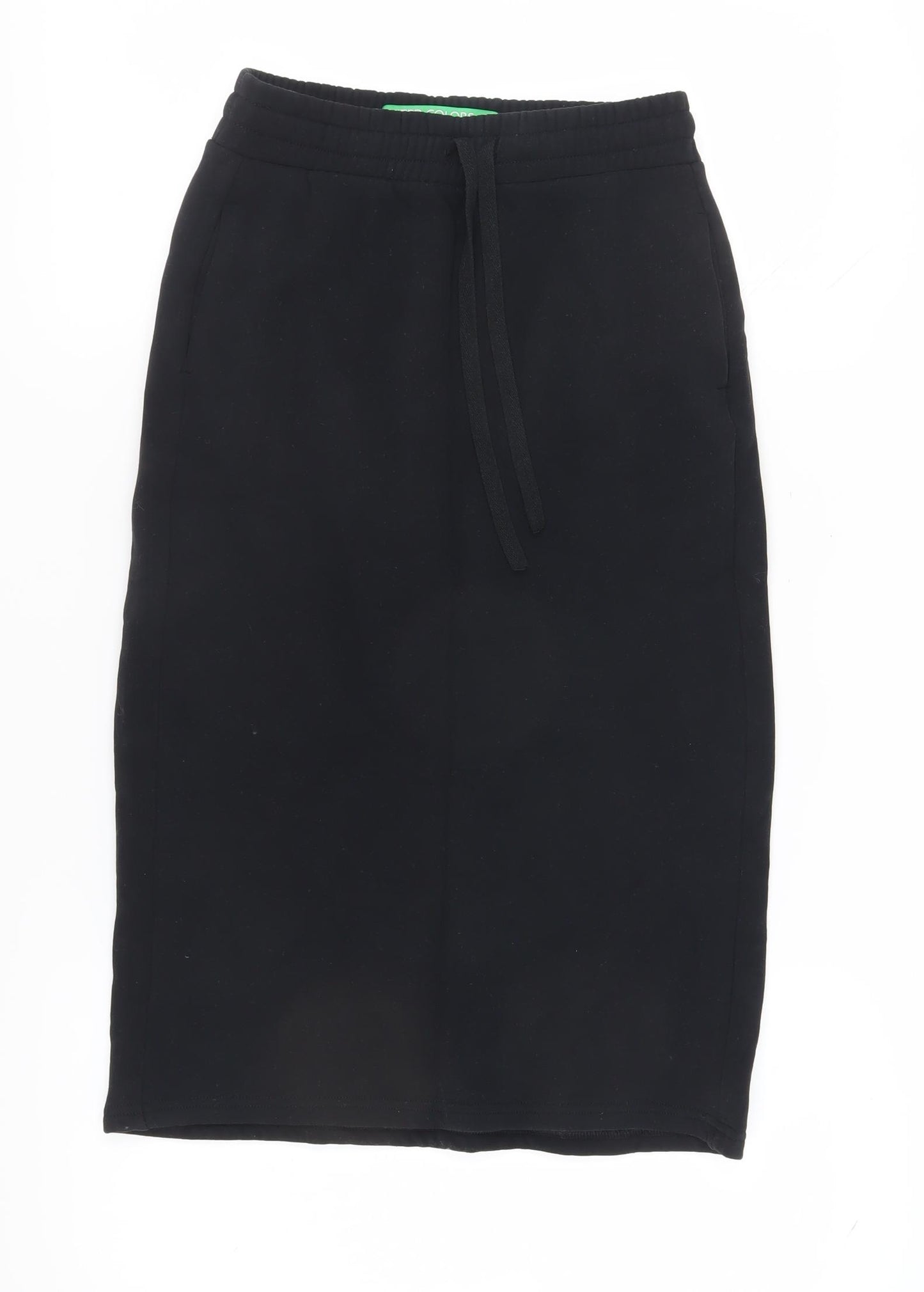 Benetton Women's Black Pencil Midi Skirt XS