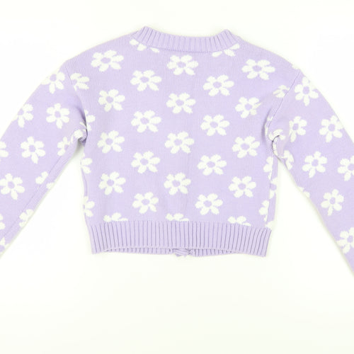 Hollister Women’s Purple Floral Cardigan XS