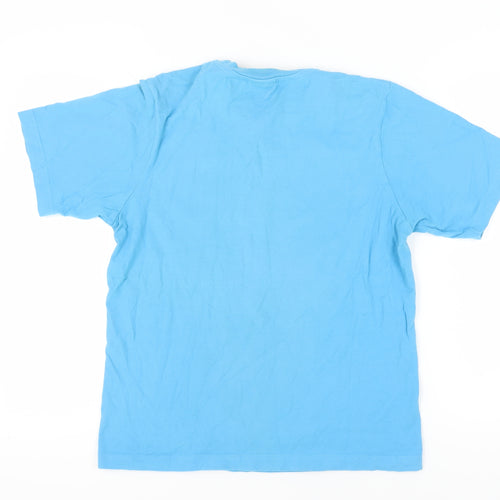 Nike Men's Blue Graphic Print T-Shirt, Size M
