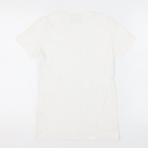 Lee Cooper Women's White V-Neck T-Shirt Size 12