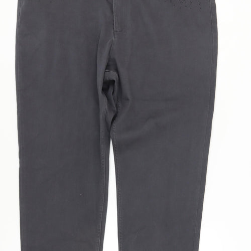 Marks & Spencer Women's Grey Straight Jeans, Size 24