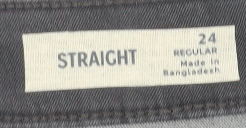 Marks & Spencer Women's Grey Straight Jeans, Size 24