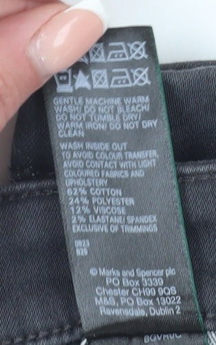 Marks & Spencer Women's Grey Straight Jeans, Size 24