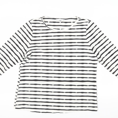 Lakeland Women's Black Striped T-Shirt, Size 18
