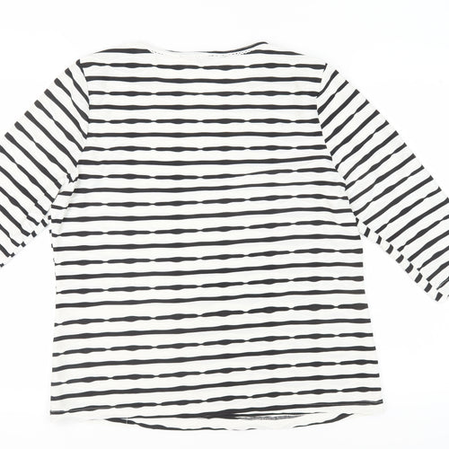 Lakeland Women's Black Striped T-Shirt, Size 18