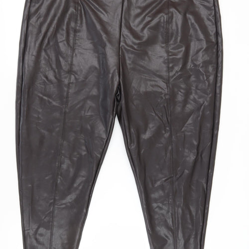 Marks and Spencer Women's Brown Ankle Leggings Size 24