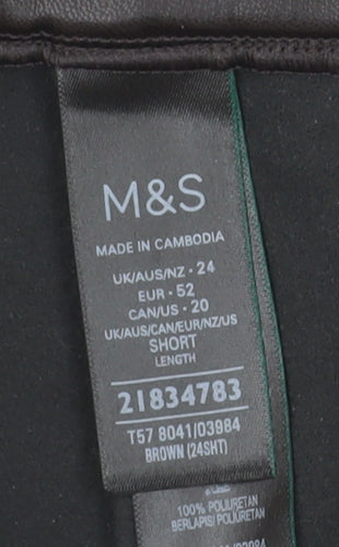 Marks and Spencer Women's Brown Ankle Leggings Size 24