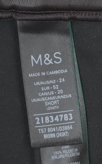 Marks and Spencer Women's Brown Ankle Leggings Size 24