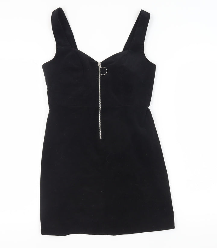 Topshop Black Pencil Dress, Size 8, Strappy Sleeveless