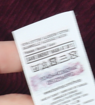 Topshop Women's Burgundy Corduroy Pinafore Dress Size 6