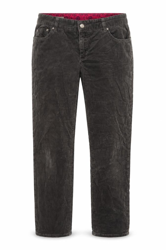 Front view of Ken Women's Brown Corduroy Trousers, size 30