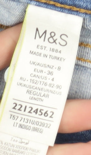 Marks and Spencer Women's Blue Skinny Jeans Size 8