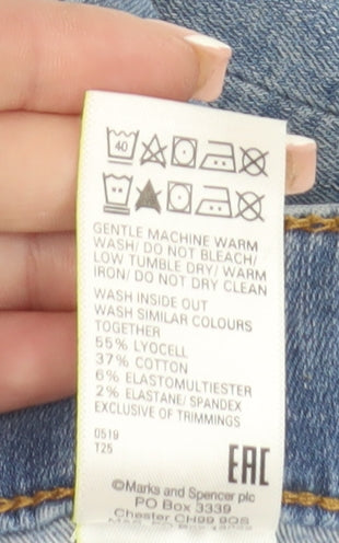 Marks and Spencer Women's Blue Skinny Jeans Size 8