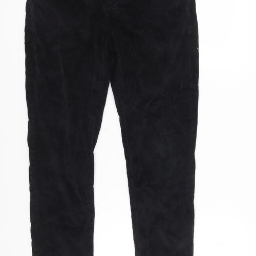 ASOS DESIGN Men's Black Corduroy Trousers, Size 34