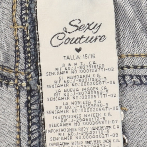 Sexy Couture Blue Girls Bermuda Denim Shorts 15-16 Years
