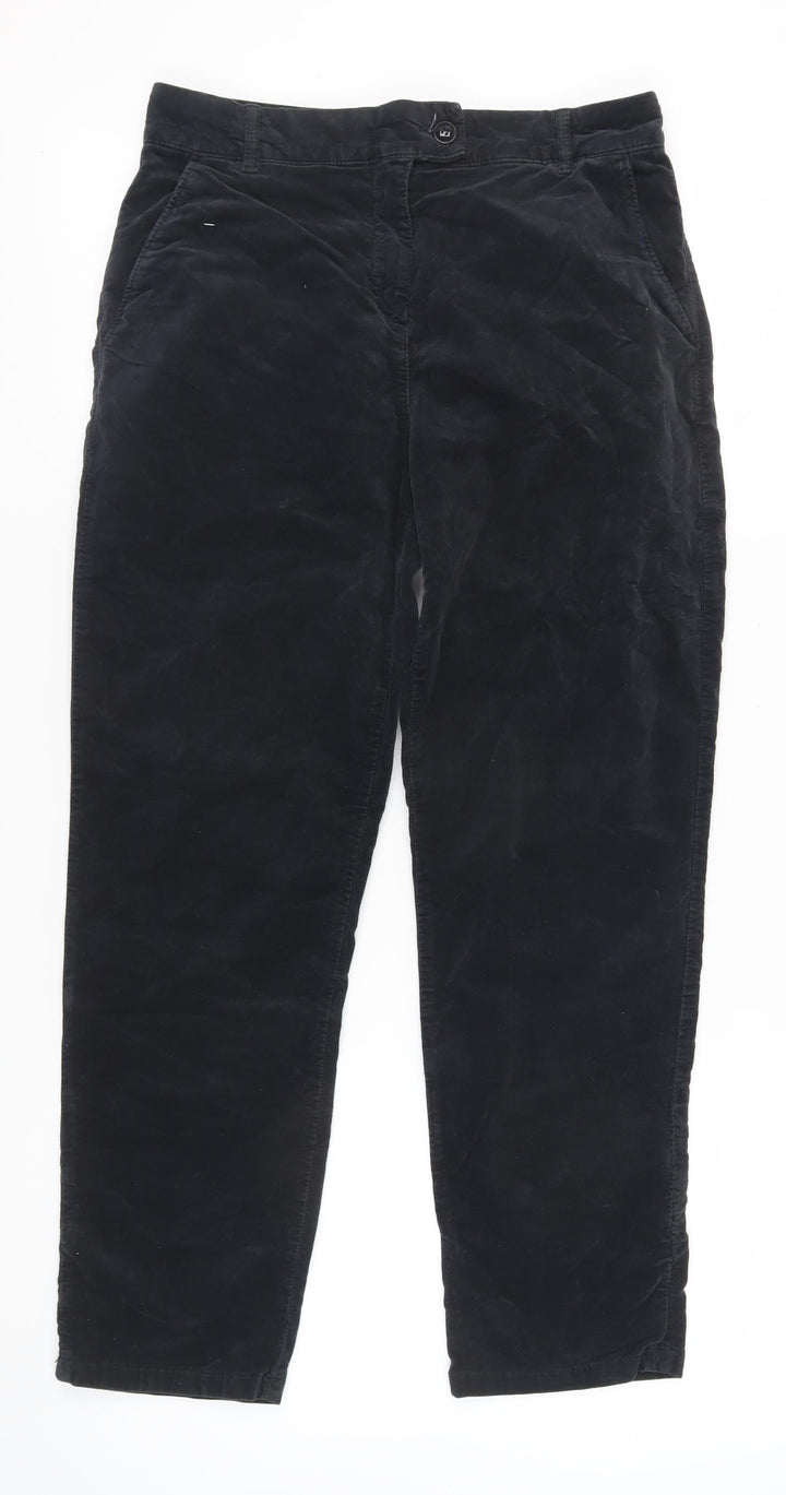 Benetton Women's Black Trousers Size 8 Regular Fit