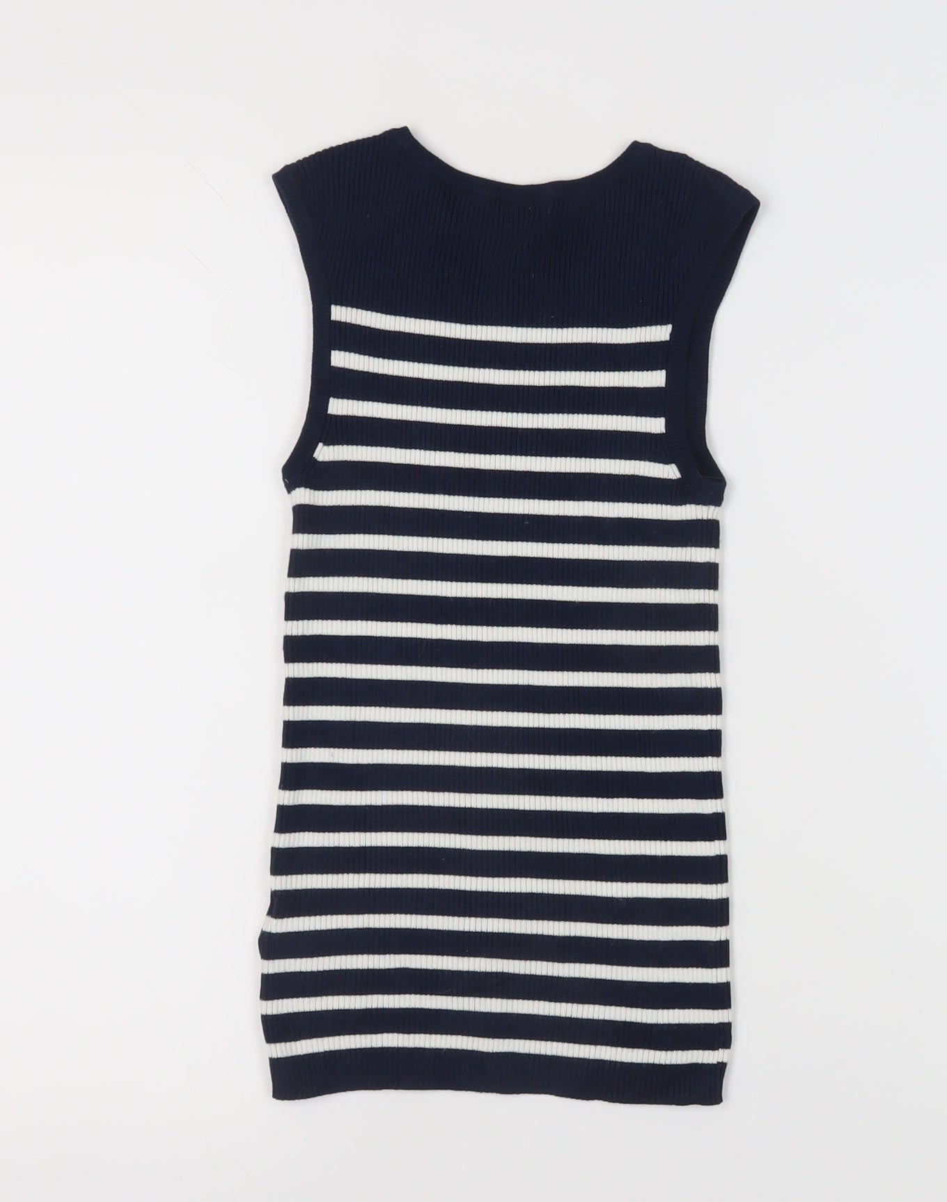 Marks and Spencer Women's Blue Striped Tank Top Size 8