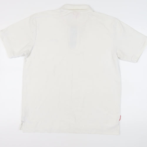 Slazenger Men's White XL Polo Shirt with Logo