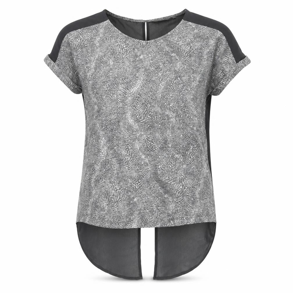 Front view of Next Women's Grey Short Sleeve Top, size 10