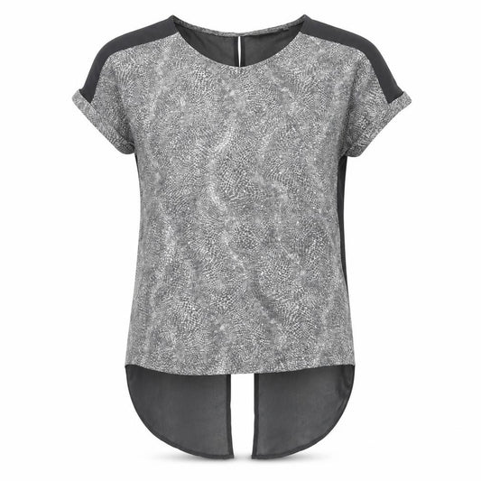 Front view of Next Women's Grey Short Sleeve Top, size 10