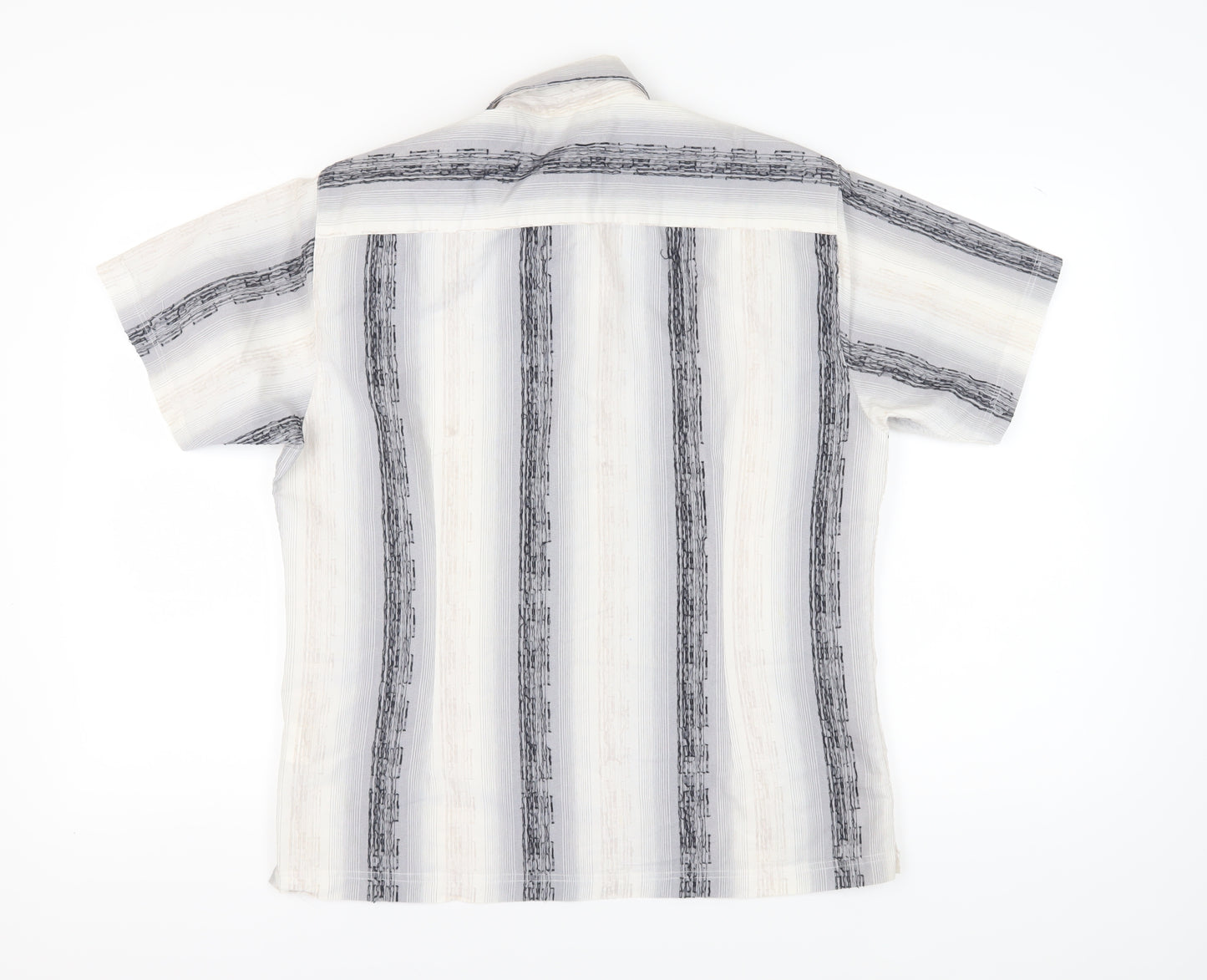 Lakeland Men's Multicoloured Striped Short Sleeve Shirt L
