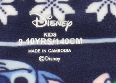 Disney Girls Blue Stitch Christmas Pyjama Set, 9-10 Years